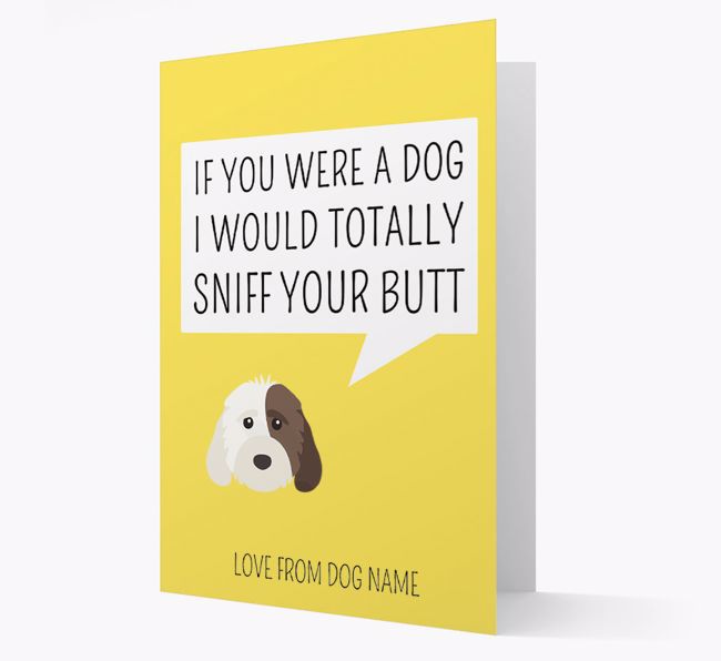 Personalized 'I'd Sniff Your Bum' Card